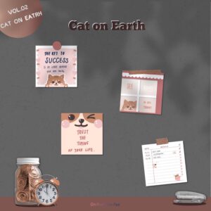 Digital sheet vol.02 : Cat on earth printable
