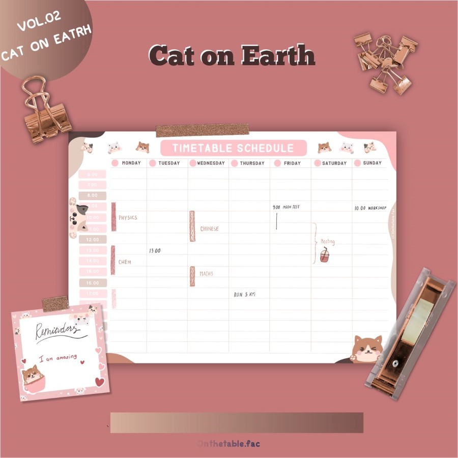 Digital sheet vol.02 : Cat on earth printable