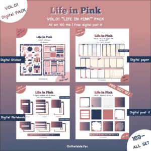 Digital Pack Life in pink