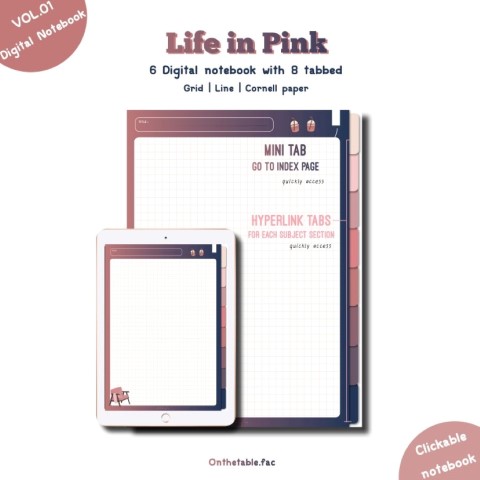 Digital Notebook - Life in pink