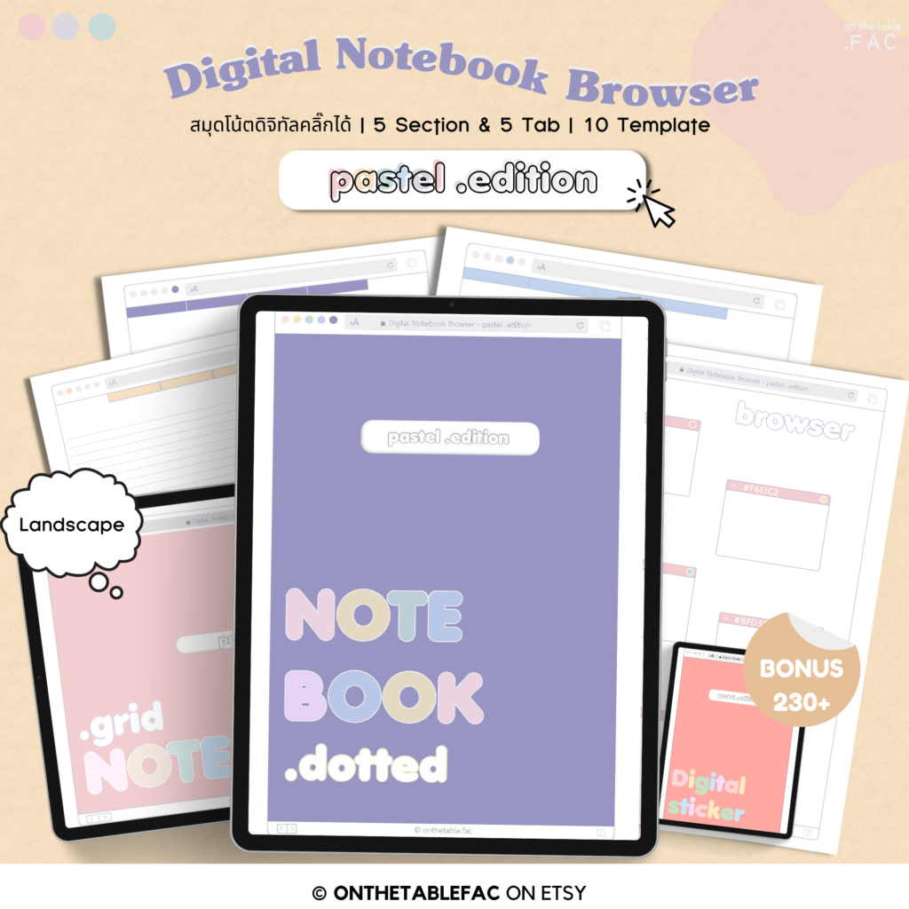 Pastel Digital Notebook